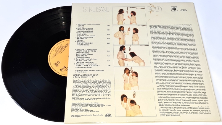 Barbra Streisand – Guilty 1984 VG-, VYPRANÁ Vinyl (LP)