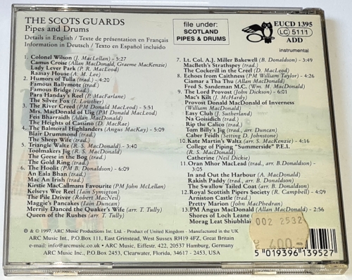 The Scots Guards - Pipes and Drums 1997 CD