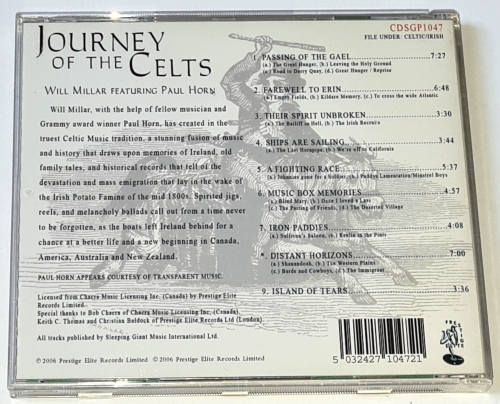 Will Millar & Paul Horn – Journey Of The Celts 2001 CD