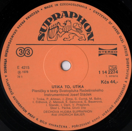 Svatopluk Radešínský – Utíká To, Utíká 1978 EX, VYPRANÁ Vinyl (LP)