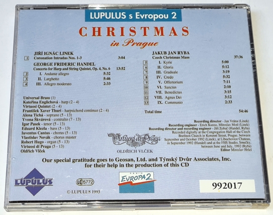Christmas In Prague 1993 CD