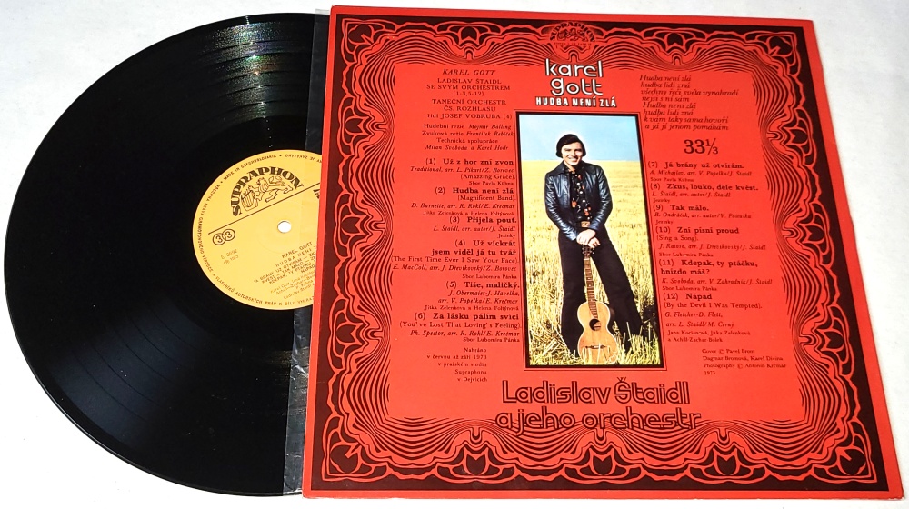 Karel Gott – Hudba Není Zlá 1973 EX,  VYPRANÁ Vinyl (LP)