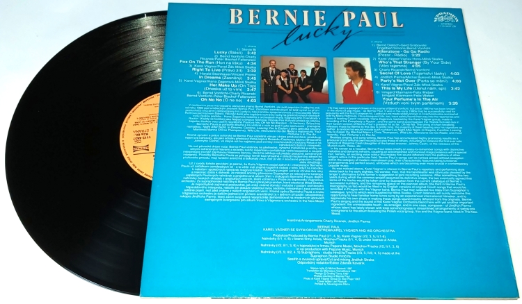 Bernie Paul – Lucky 1987 VG+, VYPRANÁ Vinyl (LP)