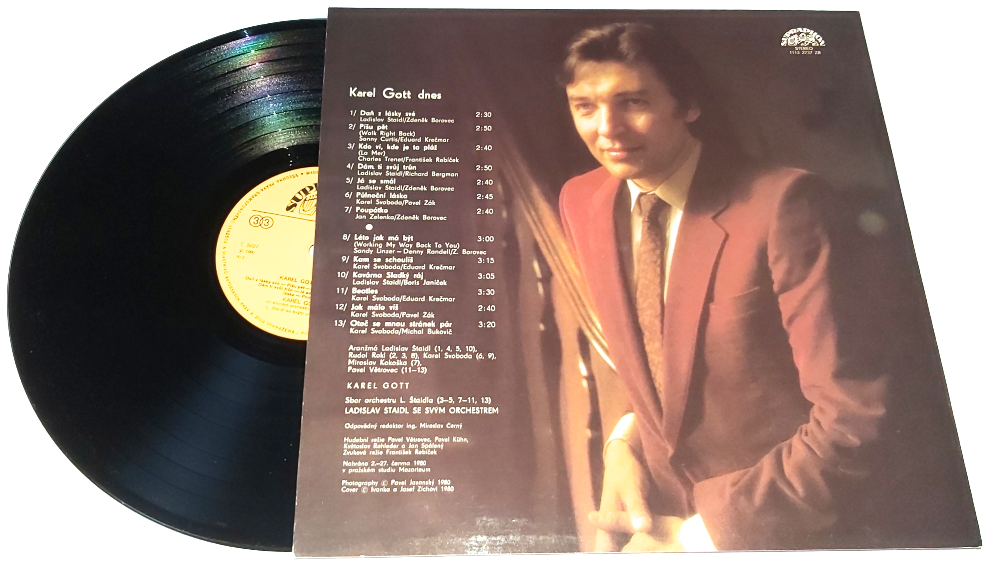 Karel Gott – Karel Gott Dnes 1980 G+,  VYPRANÁ Vinyl (LP)