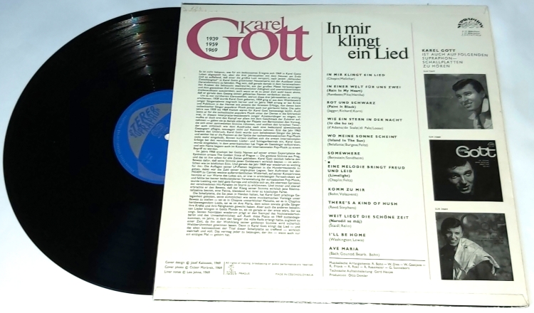 Karel Gott – In Mir Klingt Ein Lied 1974 EX, VYPRANÁ Vinyl (LP)
