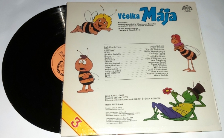 Jiří Šrámek, Tomáš Vondrovic – Včelka Mája (3) 1986 EX, VYPRANÁ Vinyl (LP)