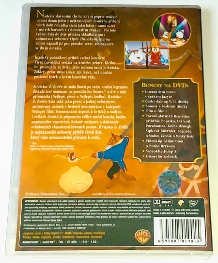 Kráska a zvíře 1991 DVD