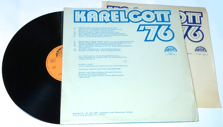 Karel Gott – Karel Gott '76 1975 VG+,  VYPRANÁ Vinyl (LP + příloha)