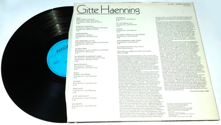 Gitte Haenning – Gitte Haenning 1989 EX-, VYPRANÁ Vinyl (LP)