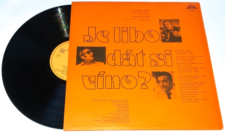 Miroslav Horníček, Jiří Sovák, Vladimír Menšík – Je Libo Dát Si Víno? 1979 VG+, VYPRANÁ Vinyl (LP)