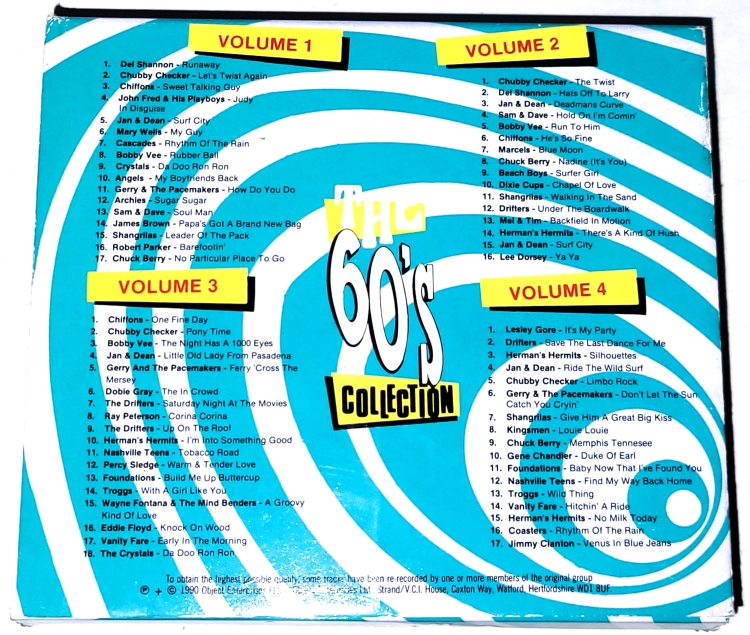 Various – The Sixties Collection Volume 1 - 4, 4CD Box Set