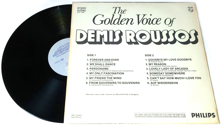 Demis Roussos – The Golden Voice Of Demis Roussos 1985 EX, VYPRANÁ Vinyl (LP)