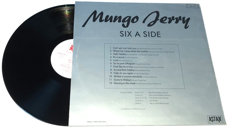 Mungo Jerry – Six A Side 1982 EX+, VYPRANÁ Vinyl (LP)