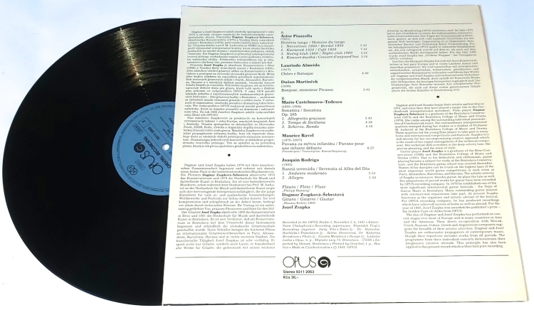 Dagmar Zsapková-Šebestová, Jozef Zsapka – Bonjour, Monsieur 1989 EX, VYPRANÁ Vinyl (LP)
