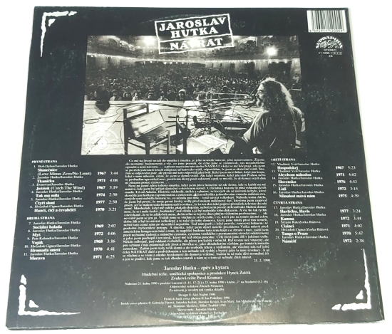 Jaroslav Hutka – Návrat 1990 EX, VYPRANÉ Vinyl (2LP)