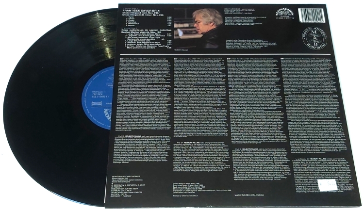František Xaver Brixi - Verebics, Borchers, Weir, Gebhardt, Kühn Mixed Chorus, Prague Chamber Orchestra, Helmuth Rilling – Missa Integra / Opus Patheticum 1989 NM, VYPRANÁ Vinyl (LP)