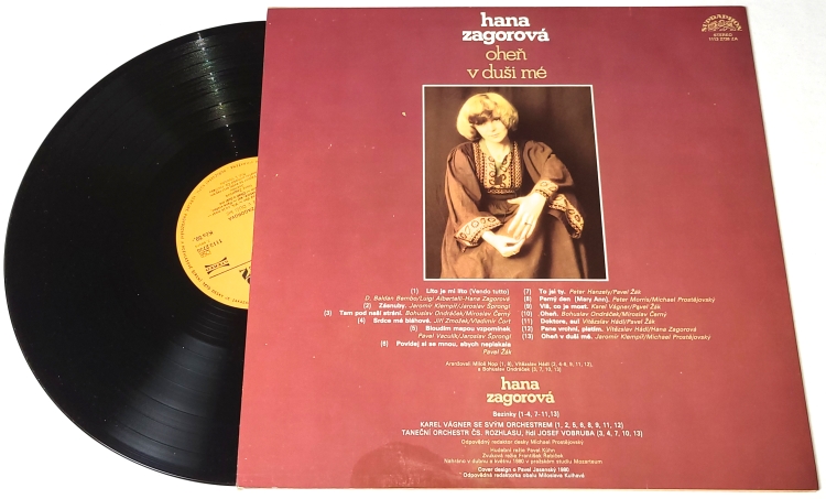 Hana Zagorová – Oheň V Duši Mé 1980 EX, VYPRANÁ Vinyl (LP)