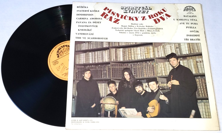 Spirituál Kvintet – Písničky Z Roku Raz Dva 1972 VG+, VYPRANÁ Vinyl (LP)