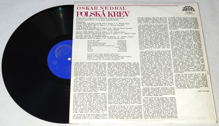 Oskar Nedbal, Leo Stein – Polská Krev 1976 EX, VYPRANÁ Vinyl (LP)