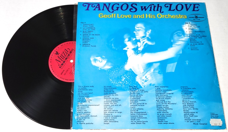 Geoff Love & His Orchestra – Tangos With Love 1978 EX, VYPRANÁ Vinyl (LP)