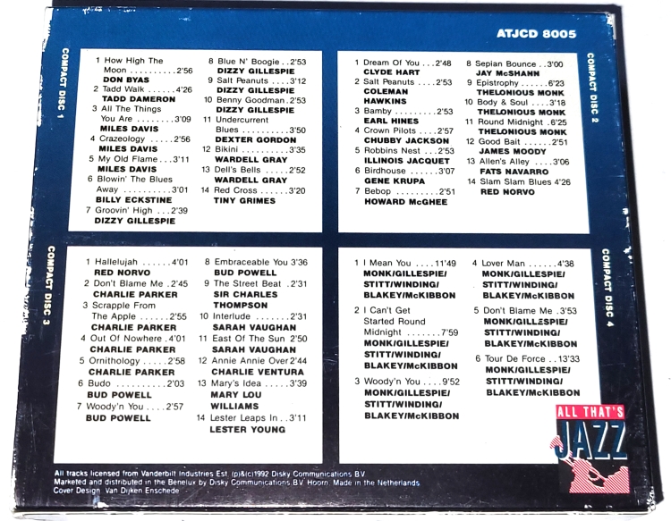 Various – That's bebop (1 - 4) 1992, 4CD Box Set