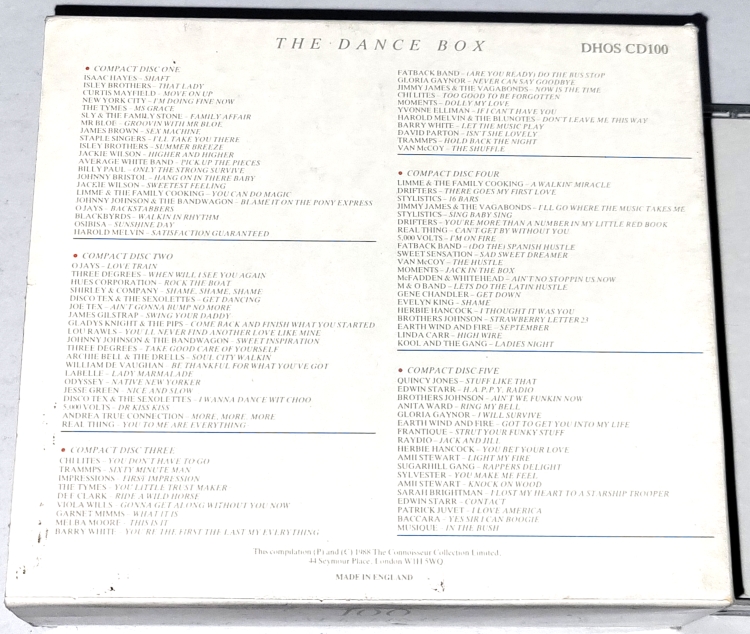 Various – 100 All Time Classic Dance Hits Of The 1970s 1988 (1 - 5), 5CD Box Set