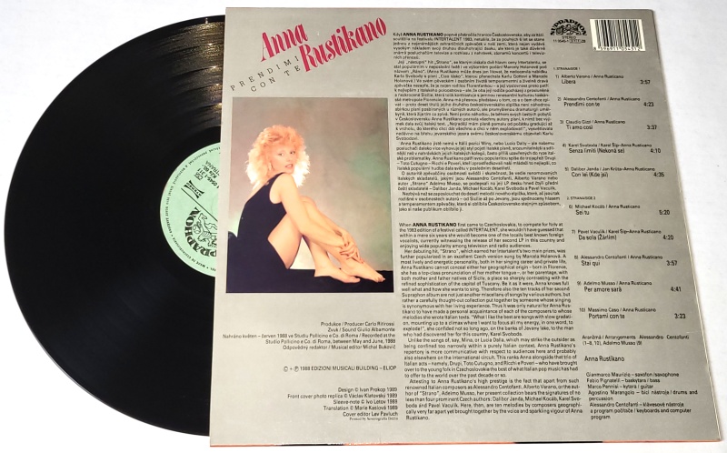 Anna Rustikano – Prendimi Con Te 1989 EX, VYPRANÁ Vinyl (LP)