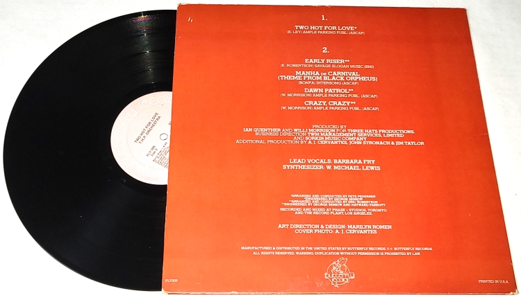THP Orchestra – Two Hot For Love 1977 VG+, VYPRANÁ Vinyl (LP)