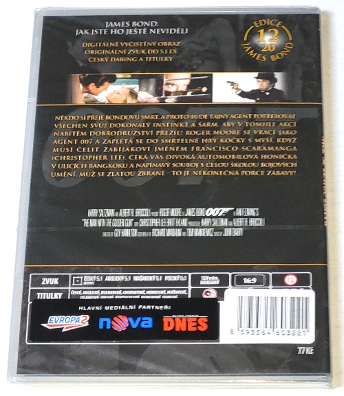 Muž se zlatou zbraní - James Bond agent 007 1974 DVD (nové, zabalené)