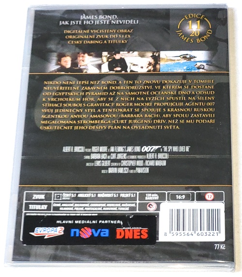 Agent, který mne miloval - James Bond agent 007 1977 DVD (nové, zabalené)