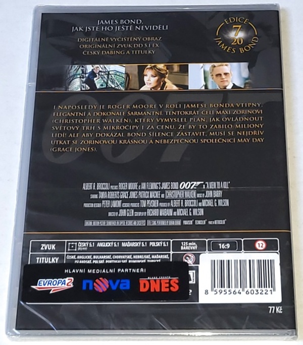 Vyhlídka na vraždu - James Bond agent 007 1985 DVD (nové, zabalené)