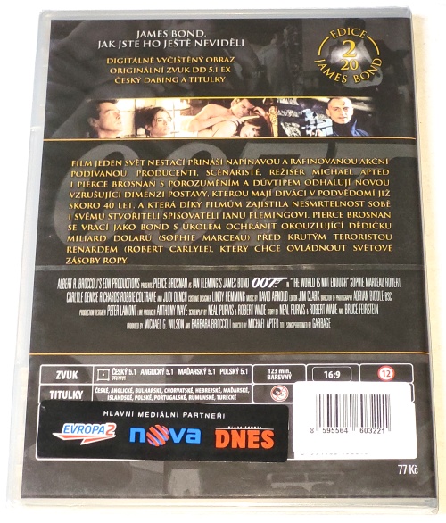 Jeden svět nestačí - James Bond agent 007 1999 DVD (nové, zabalené)