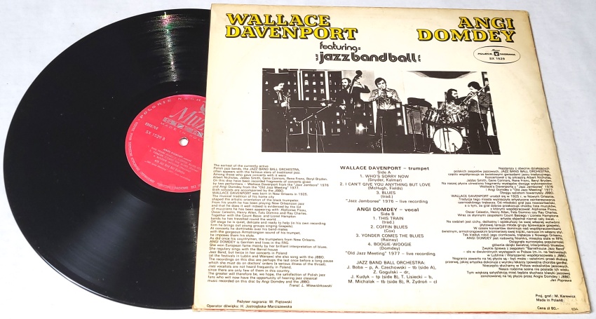 Wallace Davenport / Angi Domdey Featuring Jazz Band Ball Orchestra – Untitled 1977 EX, VYPRANÁ Vinyl (LP)