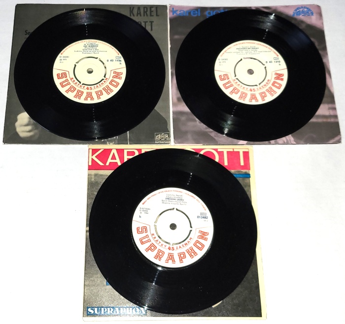 Karel Gott, Set 3 x Vinyl 7" Single