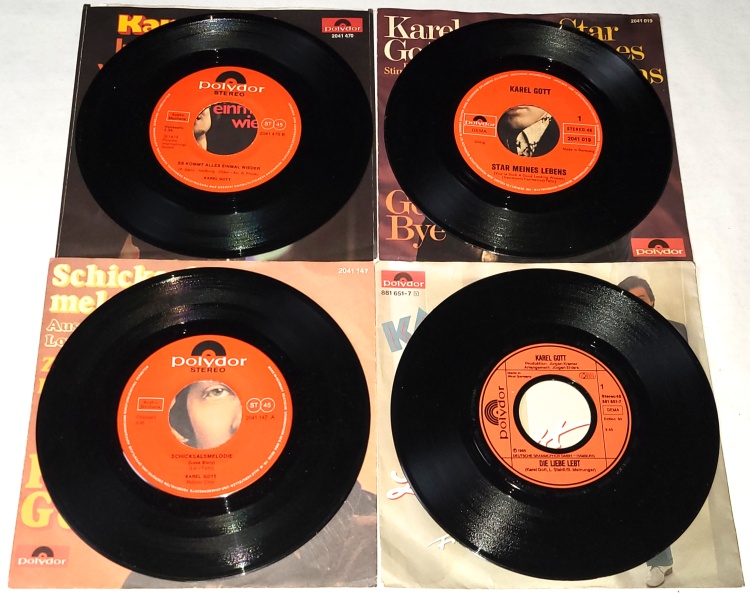Karel Gott, Set 4 x Vinyl 7" Single