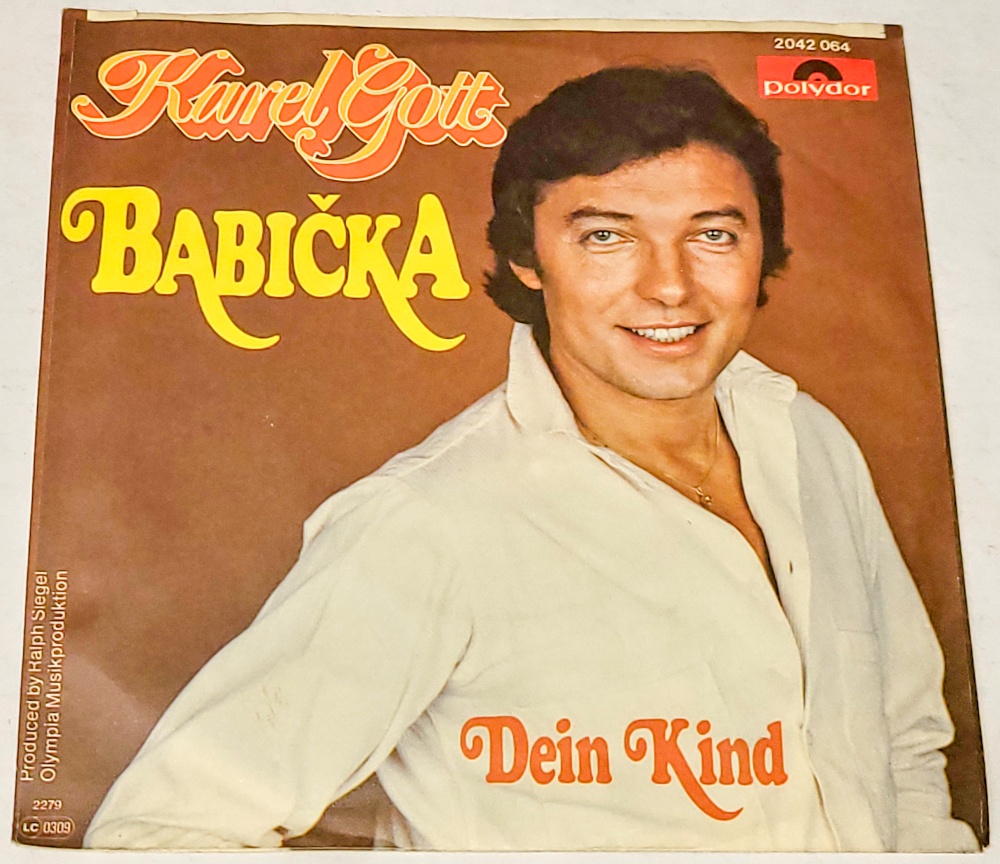 Karel Gott – Babička 1979, Vinyl 7" Single (autogram, podpis)
