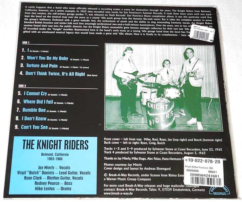 The Knight Riders – San Francisco 1965: The Autumn Session 2015 NOVÁ, NEHRANÁ Vinyl (LP)
