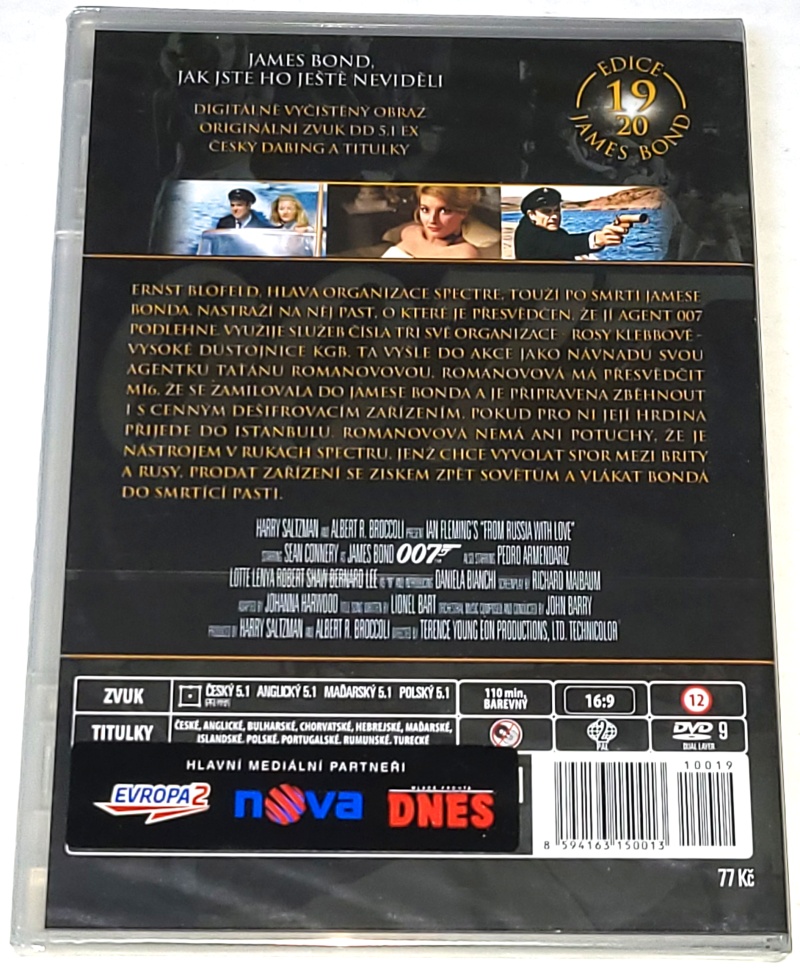 Srdečné pozdravy z Ruska - James Bond agent 007 1963 DVD (nové, zabalené)