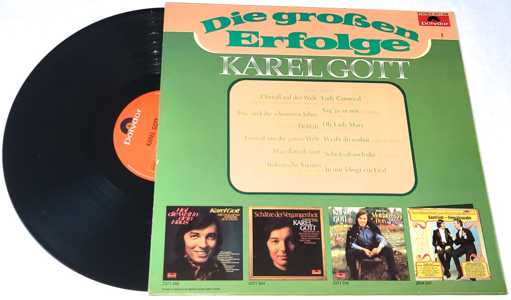 Karel Gott – Die Großen Erfolge 1972 EX+, VYPRANÁ Vinyl (LP)
