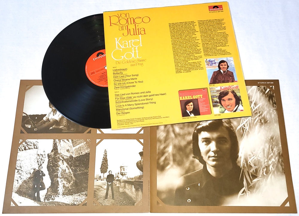 Karel Gott – Von Romeo An Julia 1971 VG+, VYPRANÁ Vinyl (LP + příloha)