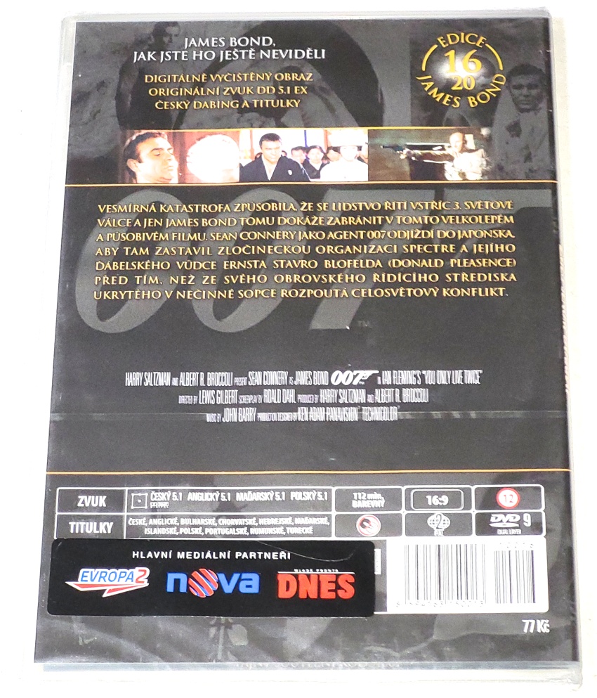 Žiješ jenom dvakrát - James Bond agent 007 1967 DVD (nové, zabalené)