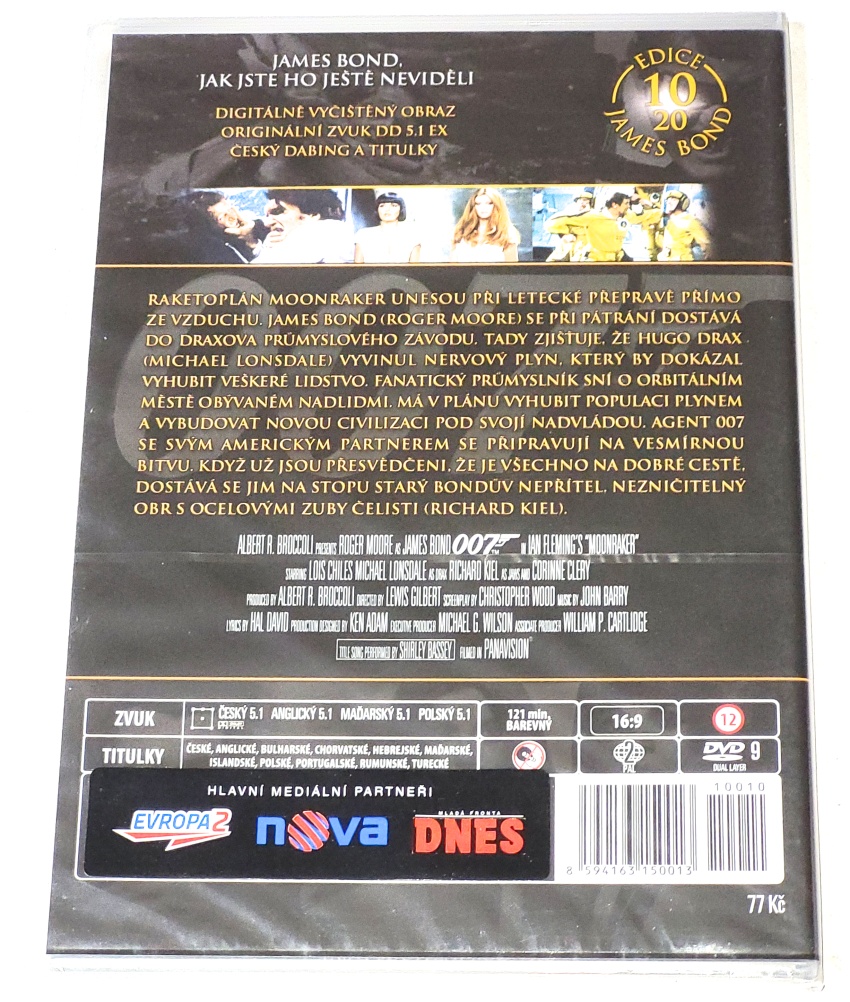 Moonraker - James Bond agent 007 1979 DVD (nové, zabalené)