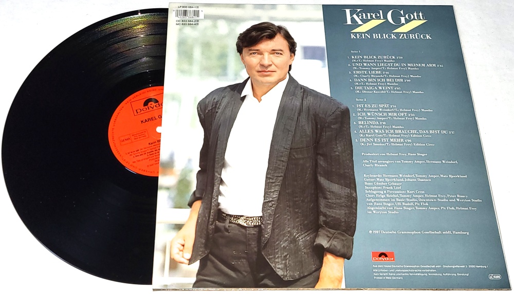 Karel Gott – Kein Blick Zurück 1987 EX+, VYPRANÁ Vinyl (LP)
