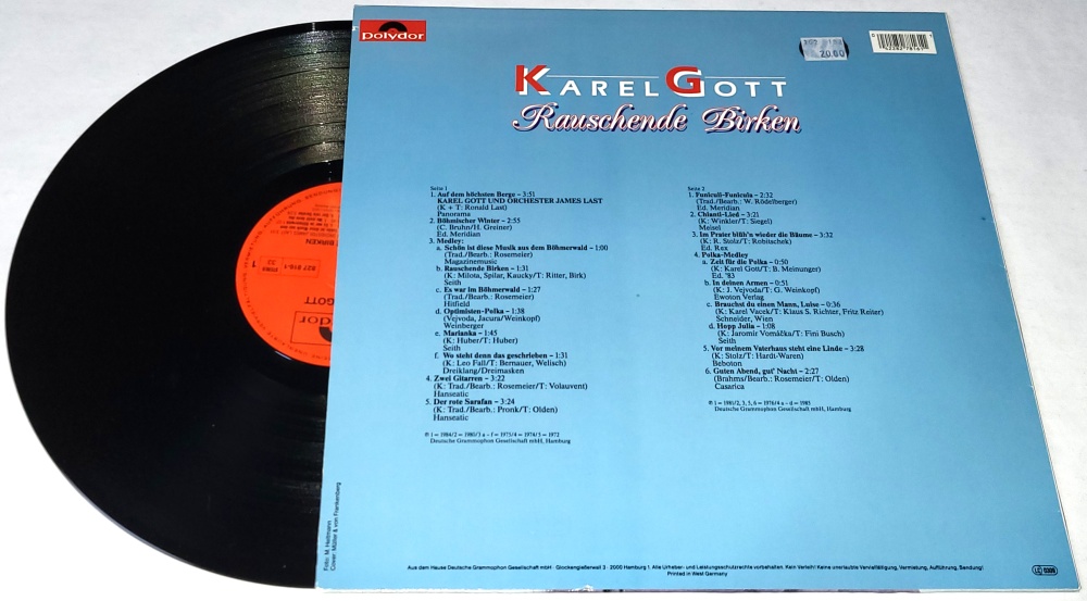 Karel Gott – Rauschende Birken 1985 EX, VYPRANÁ Vinyl (LP)