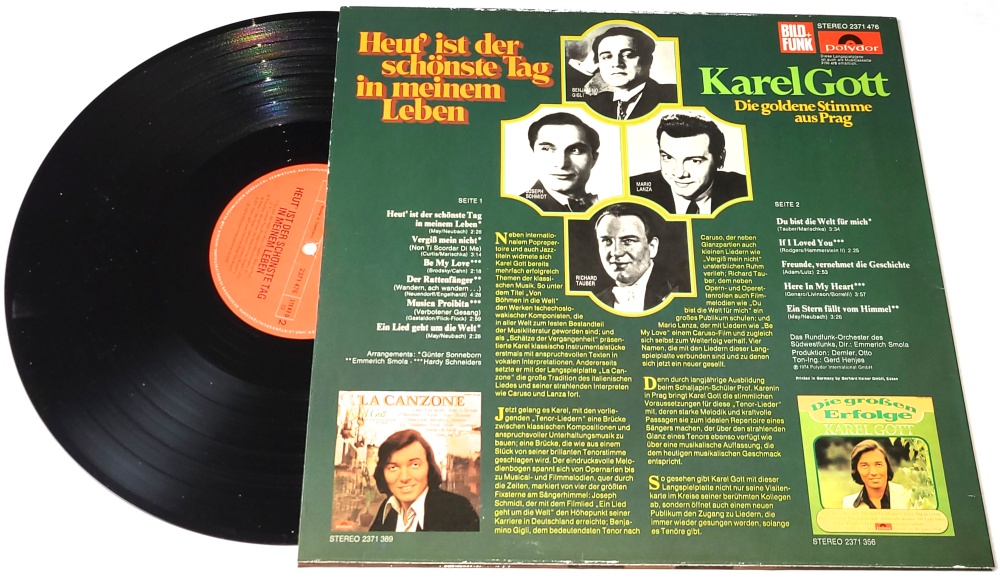 Karel Gott – Heut' Ist Der Schönste Tag In Meinem Leben 1974 EX+, VYPRANÁ Vinyl (LP)