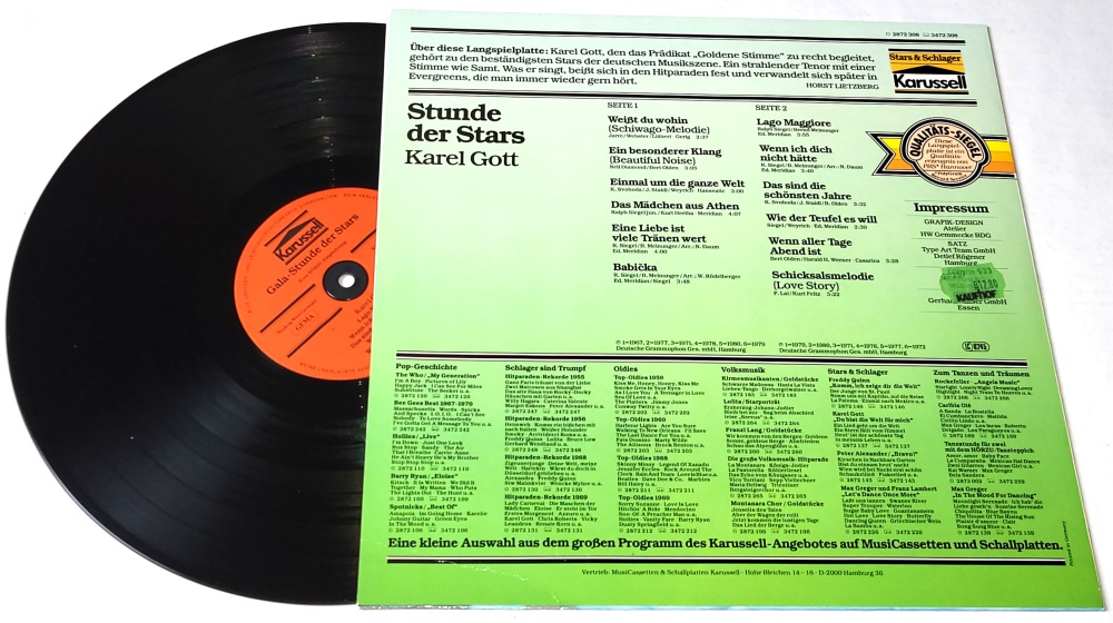 Karel Gott – Stunde Der Stars 1981 EX+, VYPRANÁ Vinyl (LP)