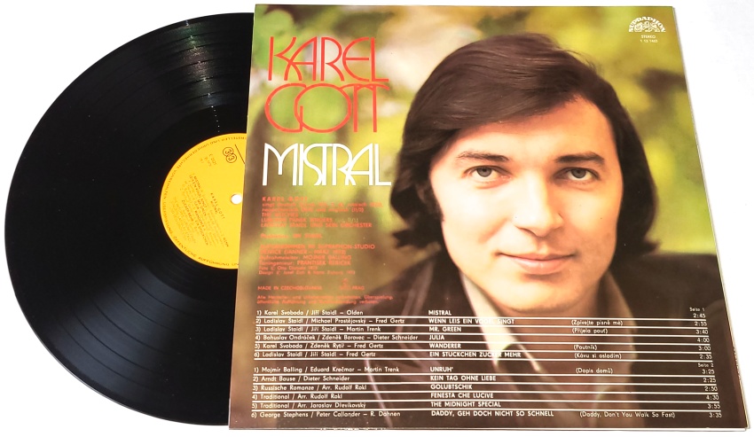 Karel Gott – Mistral 1973 VG+, VYPRANÁ Vinyl (LP)