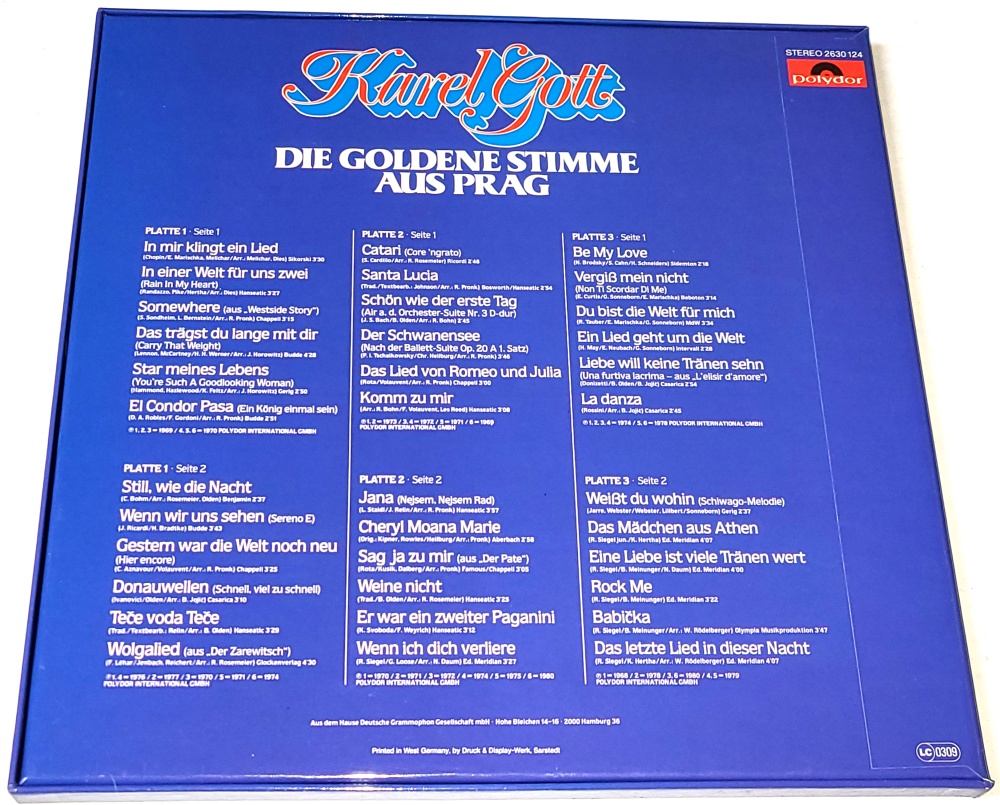 Karel Gott – Die Goldene Stimme Aus Prag 1980 EX+, VYPRANÉ Vinyl (Box Set 3LP)