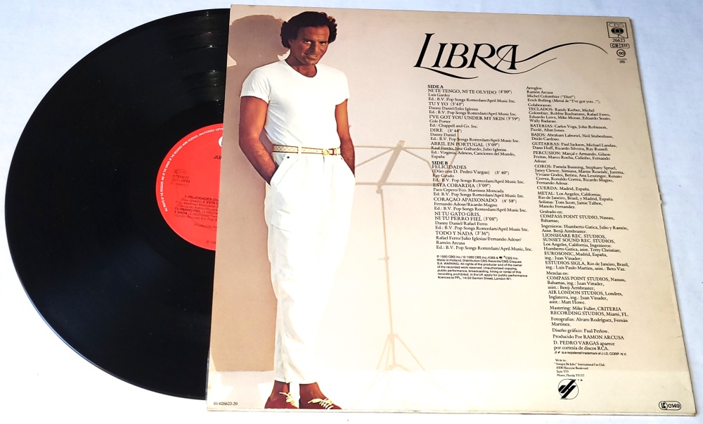 Julio Iglesias – Libra 1985 VG+, VYPRANÁ Vinyl (LP)