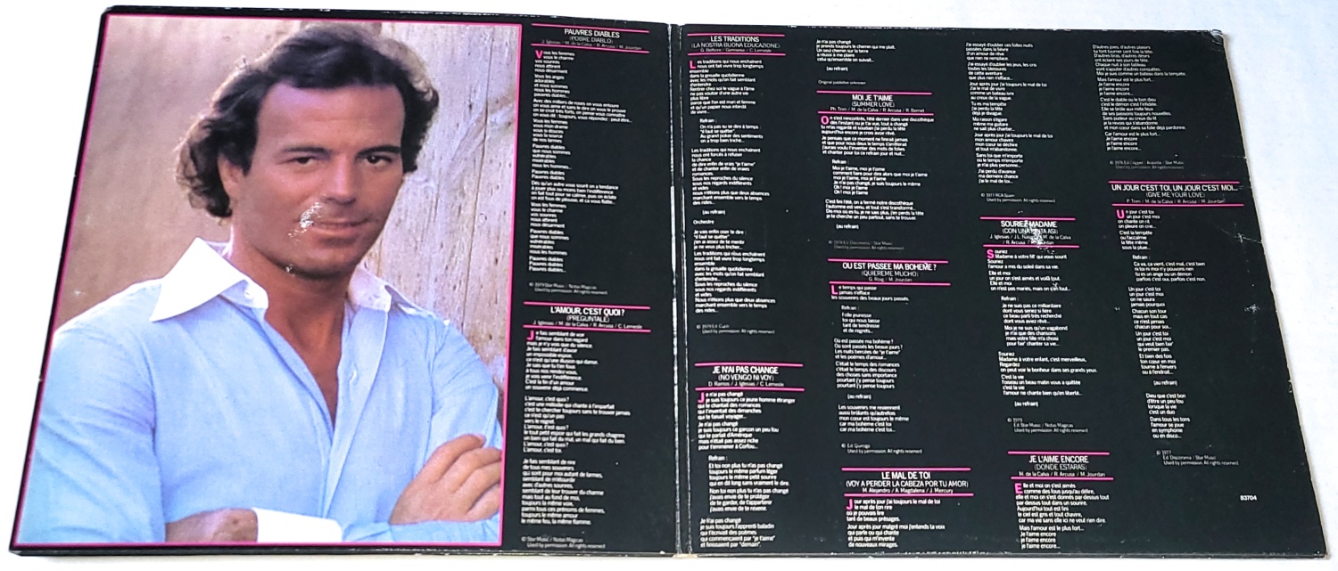 Julio Iglesias – A Vous Les Femmes 1979 EX, VYPRANÁ Vinyl (LP)